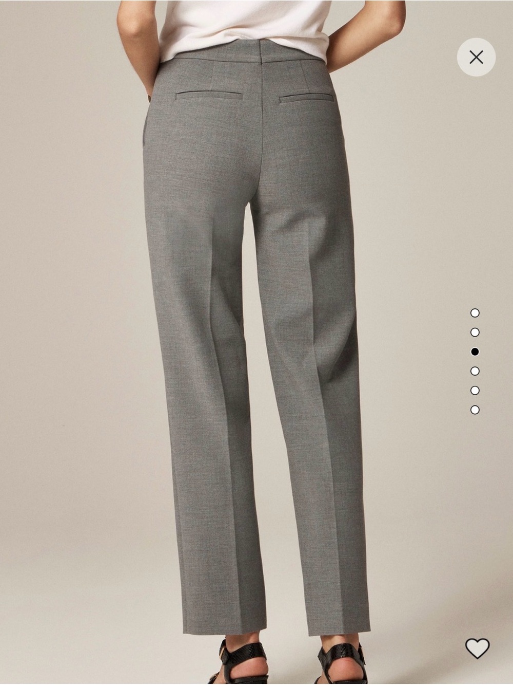 J. Crew Kate Light Gray Tailored Straight-Leg Trousers - Picture 5 of 6